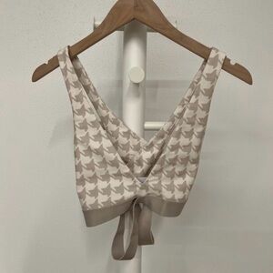 Spiritual Gangster Studio Dream Eco Jersey Sports Bra in Houndstooth